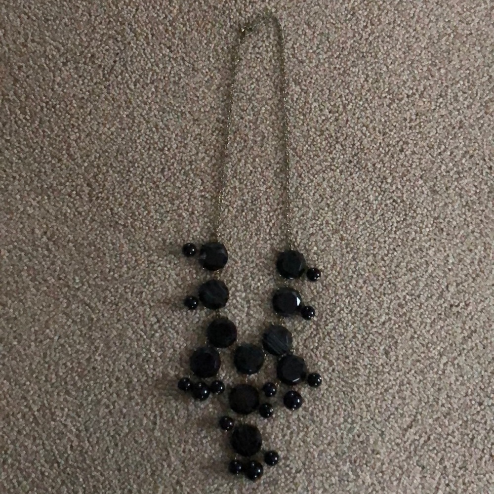 17” black bubble necklace